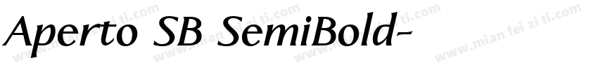 Aperto SB SemiBold字体转换